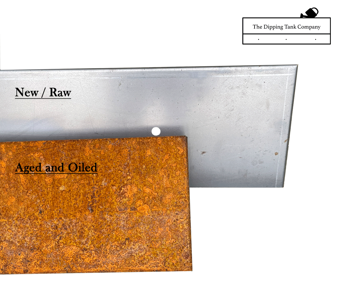 difference between new corten steel and aged
