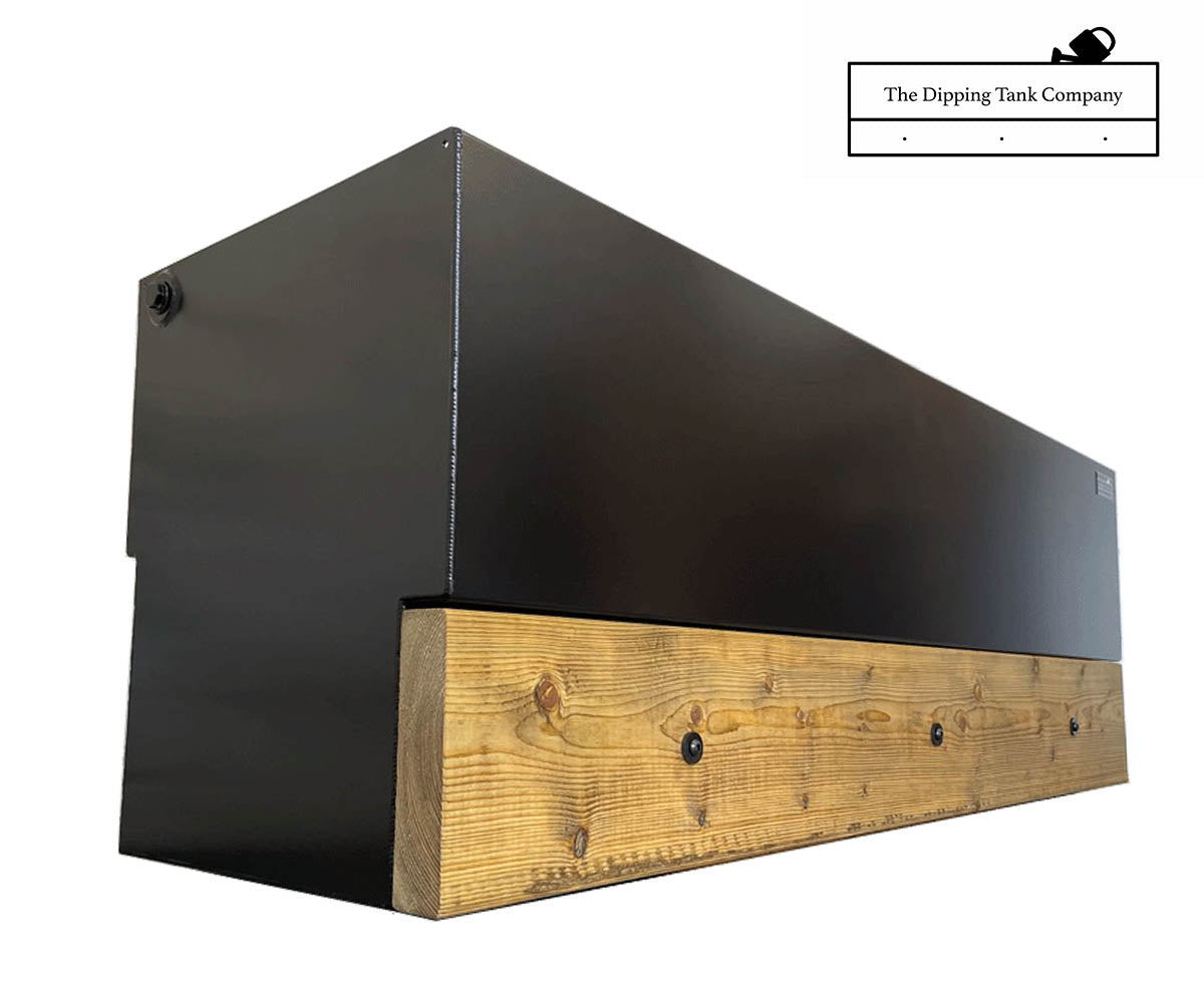 1.5 metre wide garden dipping tank - front left corner low