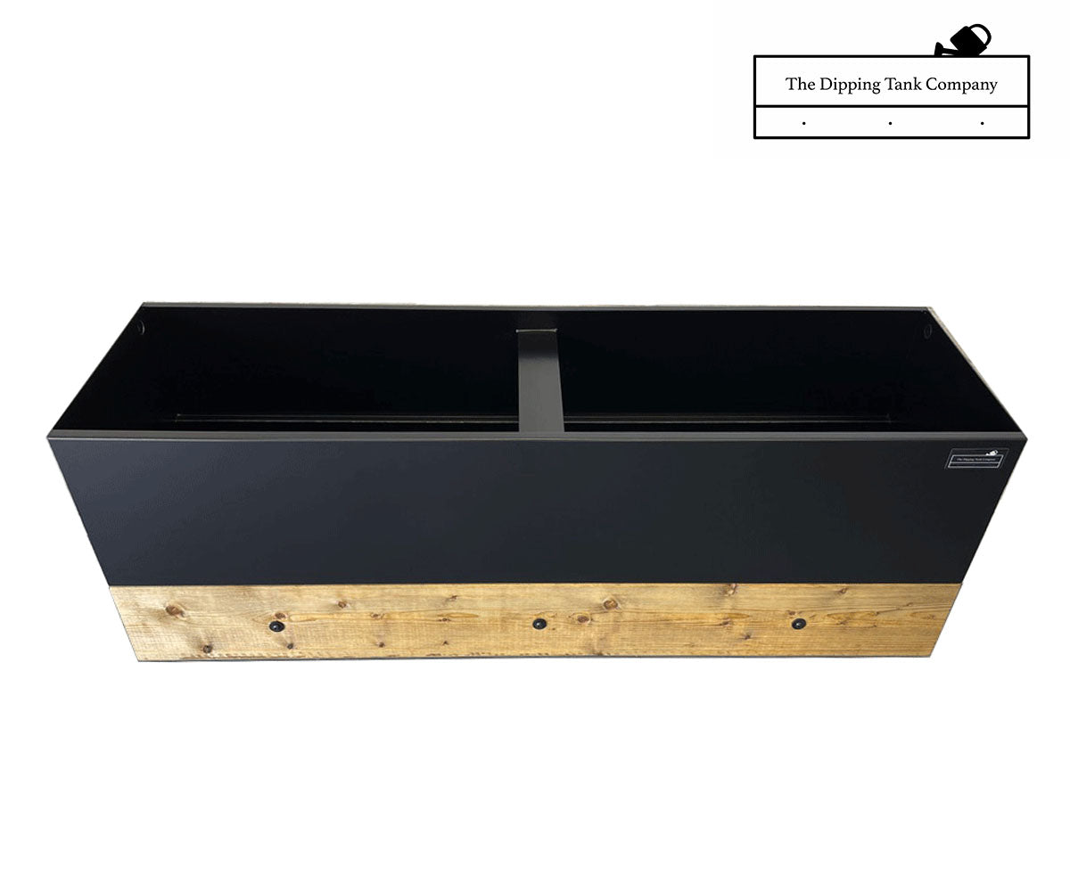 1.5 metre wide garden dipping tank - top view